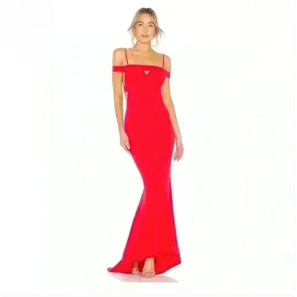 LOVERS + FRIENDS Cece Maxi Gown Red Rose Sz XL $228 {3Z52}